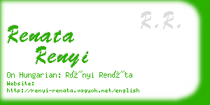 renata renyi business card